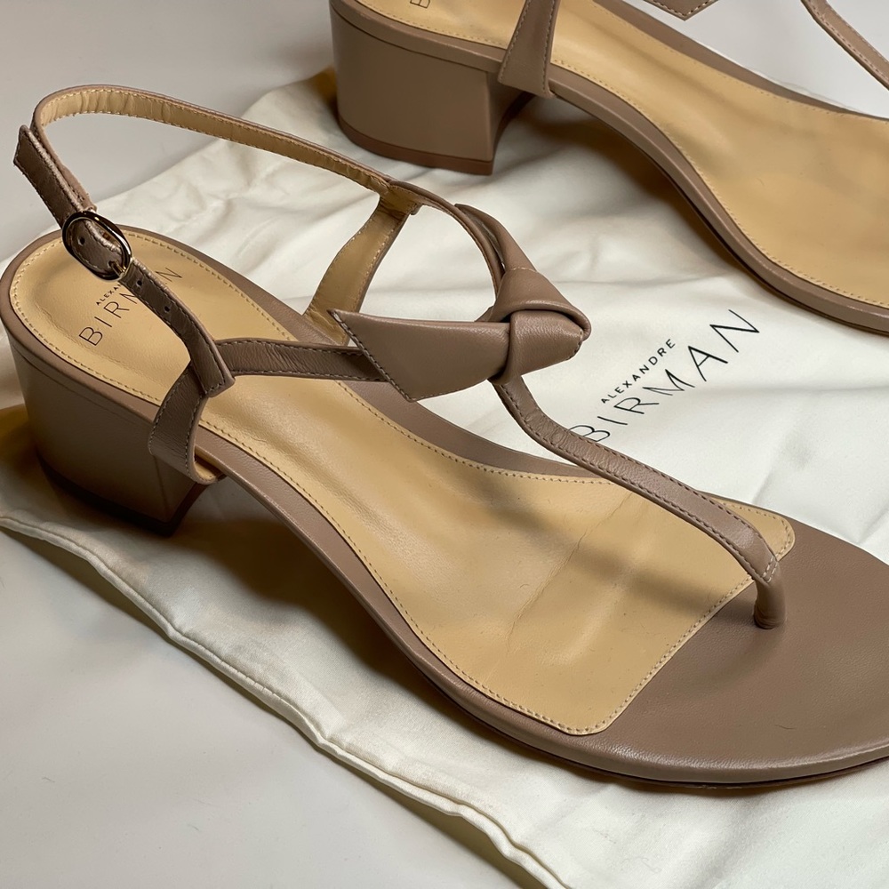 Alexandre Birman- Clarita T Sandal- Marble- Napa Leather 38.5